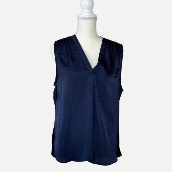 Vince Camuto Blue Sleeveless Blouse - Picture 1 of 8